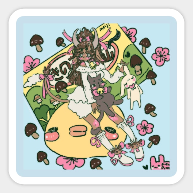 meiji chocolate cow Sticker by Pinkupyon 